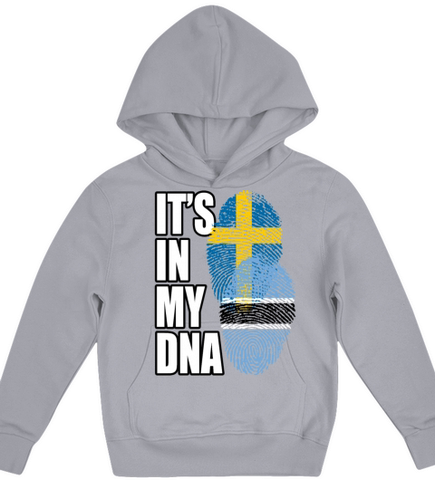 Botswana And Swedish Mix Heritage DNA Flag Kids Hoodie