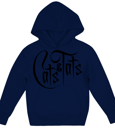 cats and tats quote Kids Hoodie