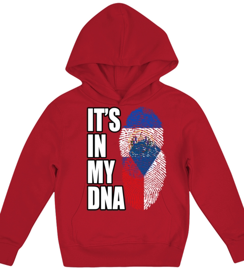 Czech And Salvadoran Mix Heritage DNA Flag Kids Hoodie