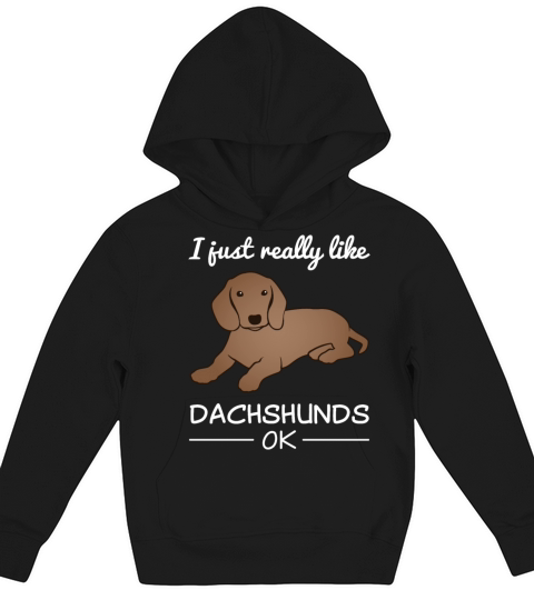 Dachshund Badger Dog Lover Quote Gift Kids Hoodie