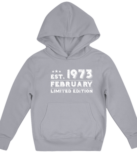 Est February 1973 - Birthday Present - Vintage Kids Hoodie