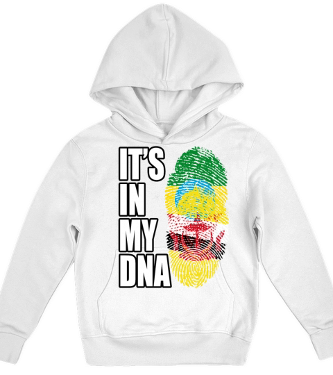 Ethiopian And Bruneian Mix Heritage DNA Flag Kids Hoodie