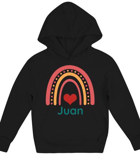 Juan Vintage Boho Rainbow Kids Hoodie