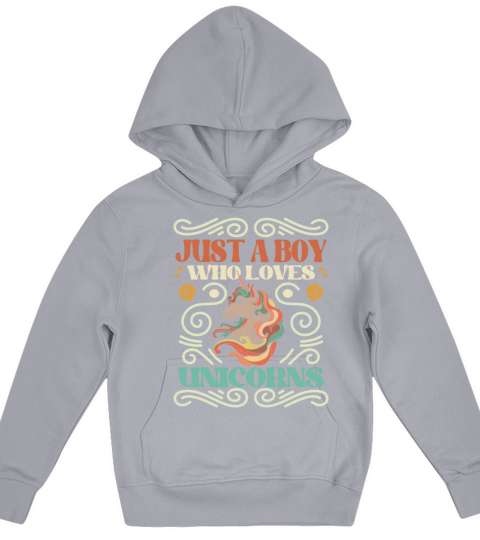 Just a boy who loves unicorns - funny quote Kids Hoodie