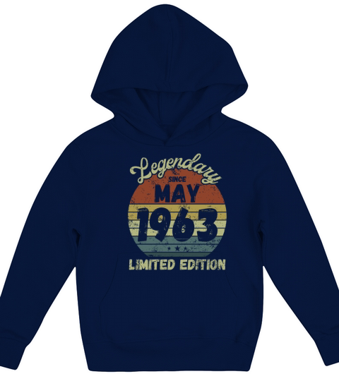 May 1963 - Vintage Birthday Present Kids Hoodie
