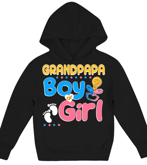 Pink or Blue Grandpapa Loves You Best Grandfather Kids Hoodie