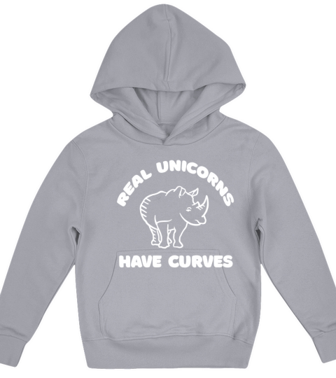 real unicorn have curves Kids Hoodie