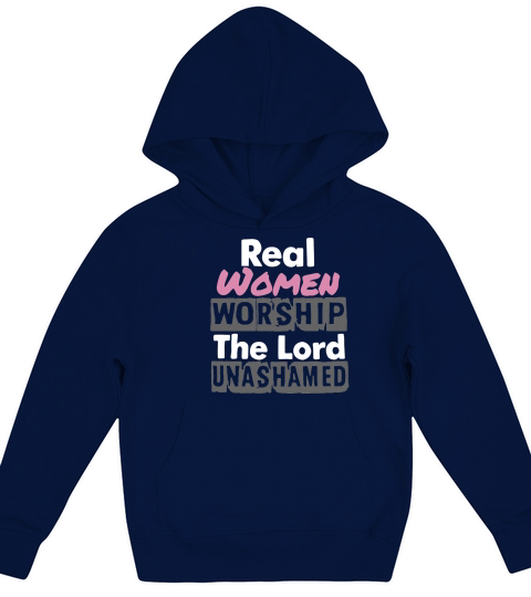 Real women worship the lord unashamed new Kids Hoodie