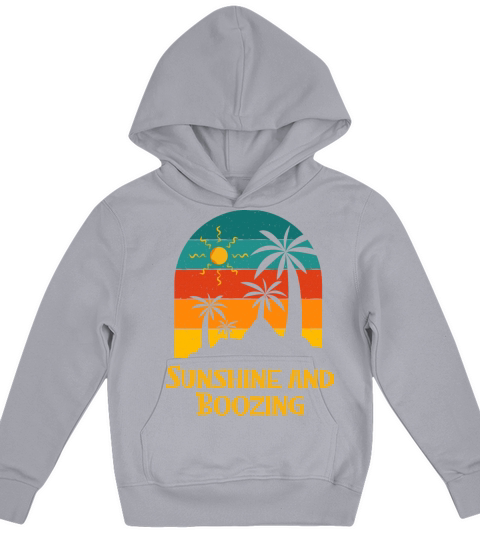 Sunshine and Boozing Beach Summer Ocean Tropical Kids Hoodie