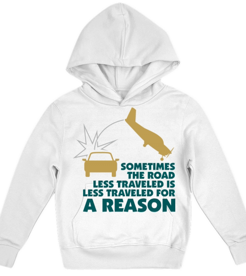 The Road Is Sometimes Less Traveled Kids Hoodie