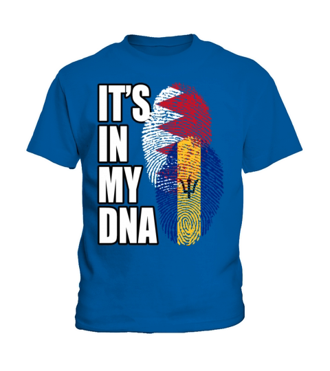 Barbadian And Bahraini Mix Heritage DNA Flag Kids T-Shirt