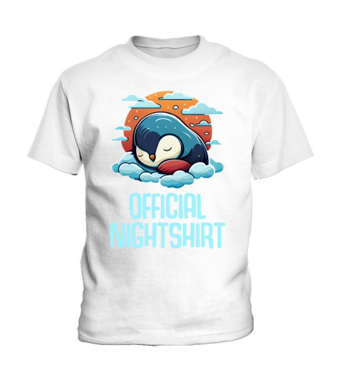 Cute Penguin Sleepshirt Nightwear Nightshirt Sleep Kids T-Shirt