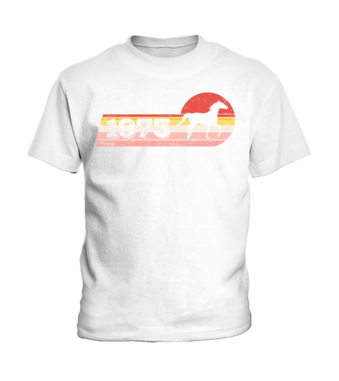 Horses riding Equestrian Vintage 1973 Birthday Kids T-Shirt