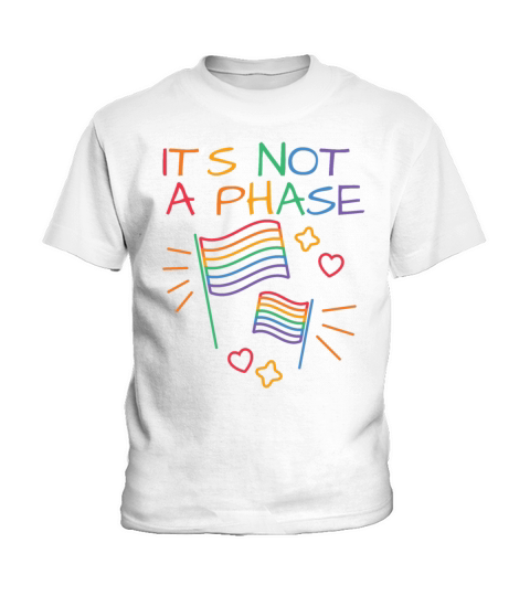 Its Not A Phase LGBT Gay Pride Colors Rainbow Fla Kids T-Shirt