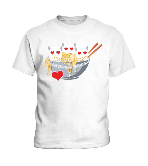 Ramen Love Cats Kawaii Lover Hearts Day Valentines Kids T-Shirt