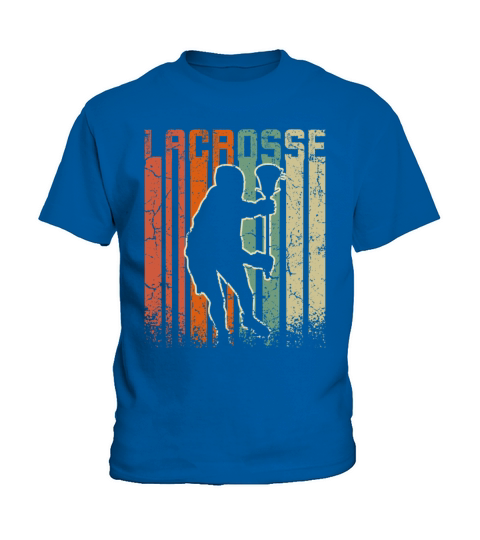 Retro Vintage Lacrosse Player Kids T-Shirt