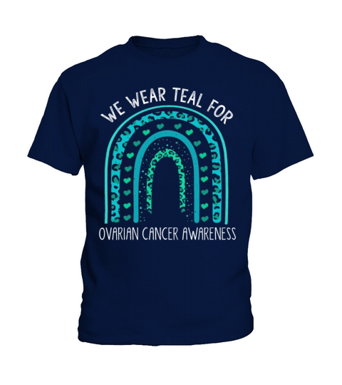 September Teal Ribbon Ovarian Cancer Awareness Kids T-Shirt