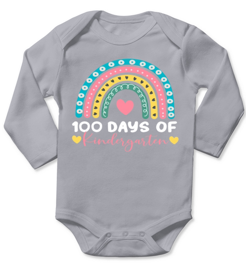 100 Days Of Kindergarten Long Sleeve Baby One-Piece
