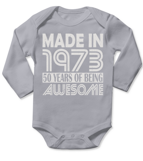 50th birthday vintage 1973 50 years Long Sleeve Baby One-Piece