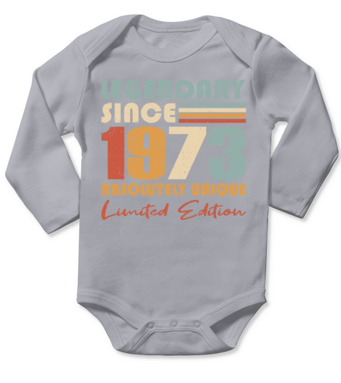 50th birthday vintage 1973 legendary since 1973 Long Sleeve Baby One-Piece