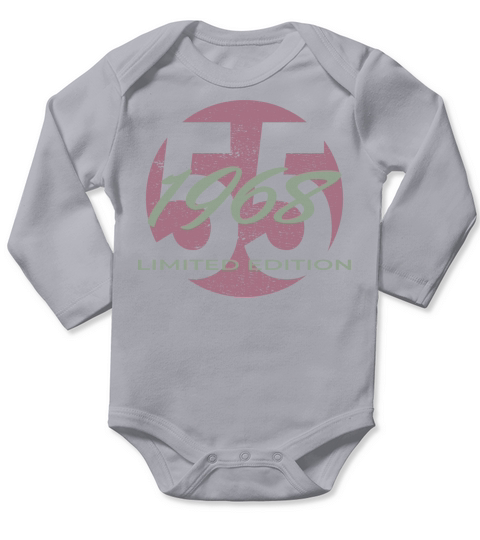 55th birthday men women 55 years 1968 vintage Long Sleeve Baby One-Piece
