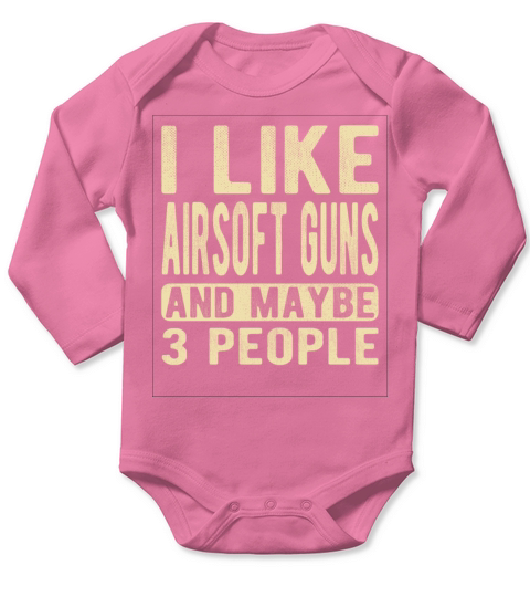Airsoft Guns Saying Long Sleeve Baby One-Piece