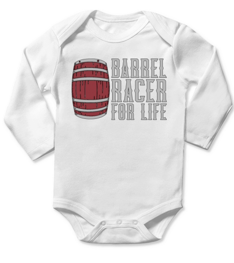 Barrel Racing Barrel Racer For Life Western Riding Long Sleeve Baby One-Piece