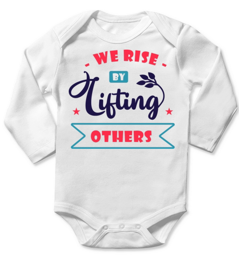 Blue and Pink Inspirational Quote T Shirt Long Sleeve Baby One-Piece