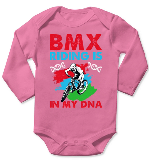 Bmx-Riding-Is-In-My-Dna Long Sleeve Baby One-Piece