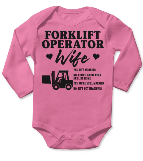 Certified Forklift Truck Operator Long Sleeve Baby One-Piece