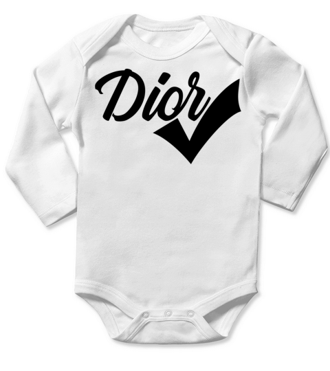 Dior Tshirt Long Sleeve Baby One-Piece
