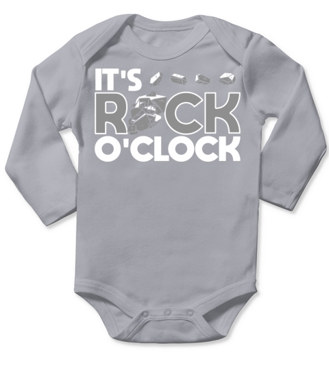 Minerals Collecting - Its Rock OClock Long Sleeve Baby One-Piece