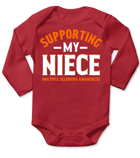 Multiple Sclerosis Awareness Supporting My Niece Long Sleeve Baby One-Piece