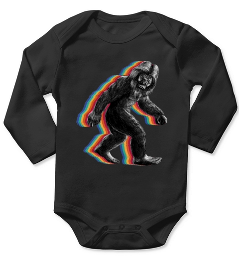 Retro Bigfoot vintage Fun and Nostalgic Sasquatch Long Sleeve Baby One-Piece