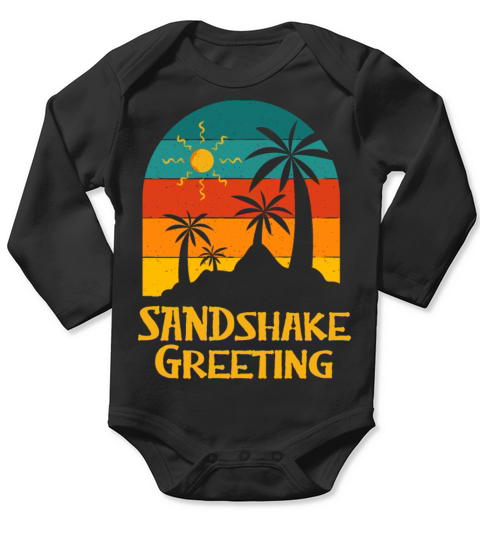 Sandshake Greeting Summer Trip Tropical Travel Long Sleeve Baby One-Piece