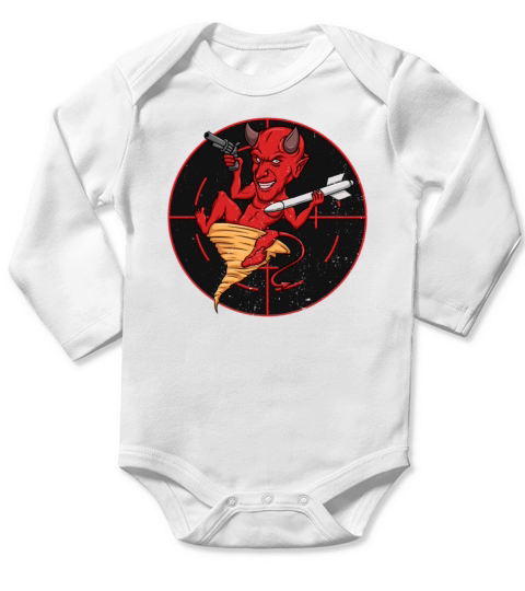 VX31 Dust Devils Fighter Squadron Patch Vintage Long Sleeve Baby One-Piece