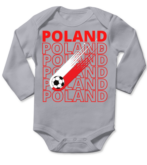 World Soccer Poland Vintage Long Sleeve Baby One-Piece