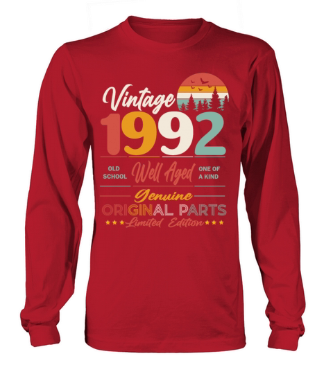 1992 Original vintage vintage retro birthday Long sleeved Unisex