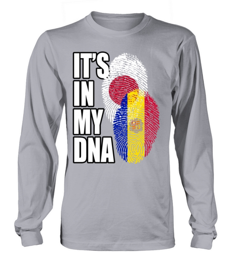 Andorran And Japanese Mix Heritage DNA Flag Long sleeved Unisex