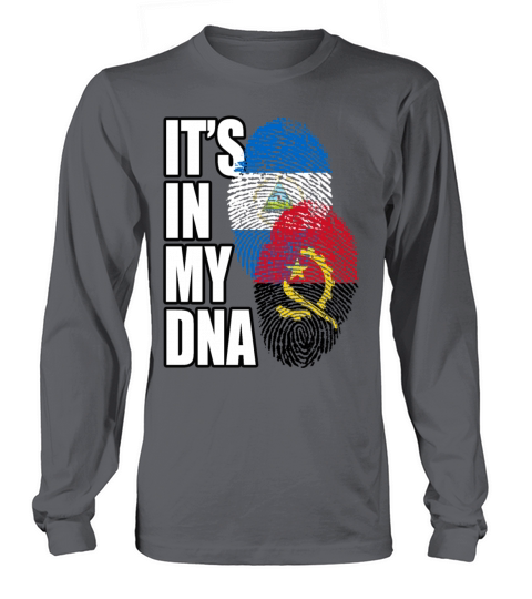 Angolan And Nicaraguan Mix Heritage DNA Flag Long sleeved Unisex