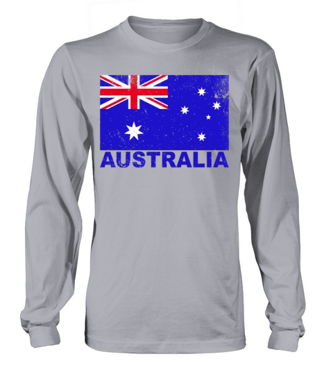 Australia Flag Vintage Australian Origin Nationali Long sleeved Unisex