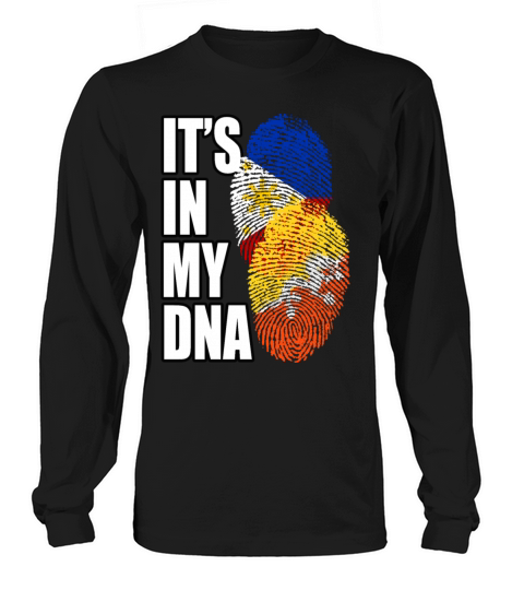 Bhutanese And Filipino Mix Heritage DNA Flag Long sleeved Unisex