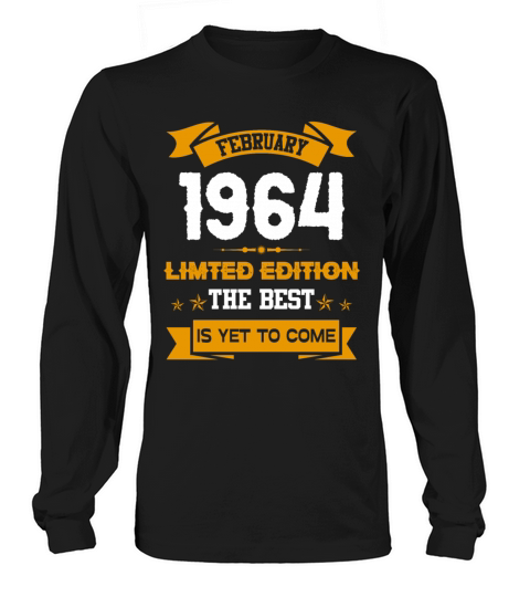 February 1964 Birthday Surprise Long sleeved Unisex