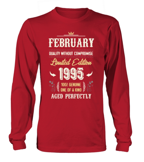 February 1995 Vintage Birthday Present Long sleeved Unisex