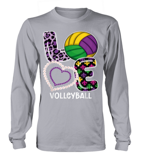 Volleyball Sport Mardi Gras Funny Festival Party Long sleeved Unisex