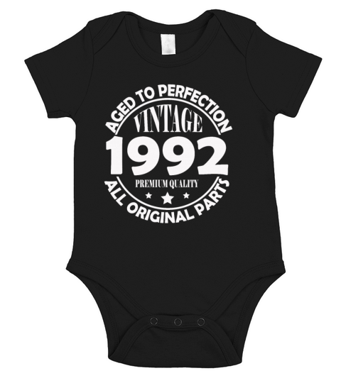 1992 vintage vintage retro birthday gift Short Sleeve Baby One-Piece