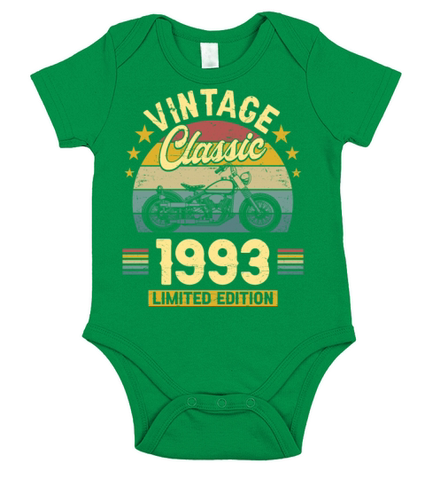 1993 30 Years Old Vintage 30th Birthday Short Sleeve Baby One-Piece