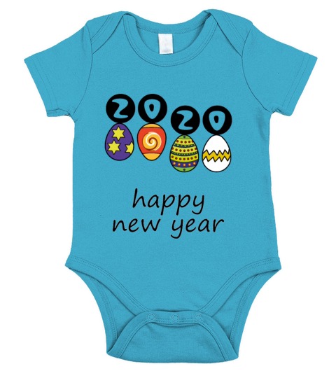 2020 happy new year Short Sleeve Baby One-Piece