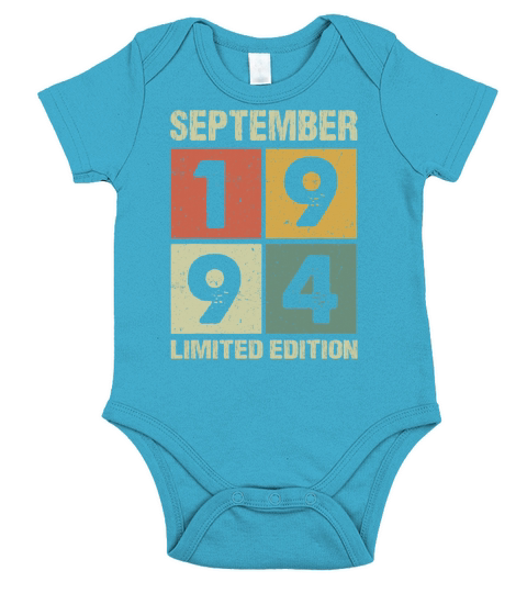 28 Years Old Gifts Vintage September 1994 28th Short Sleeve Baby One-Piece