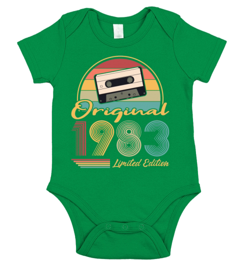 40th birthday vintage 1983 original 1983 Short Sleeve Baby One-Piece